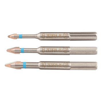Набір свердел для кераміки POLYG-(6-10)-3PCS, ZEBRA WURTH (0641410003)(1шт) 0641410003 фото