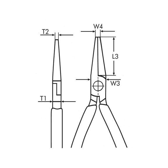 Гострогубці DIN ISO 5745, вигнуті, L200 mm, ZEBRA WURTH (071401558)(1шт) 071401558 фото