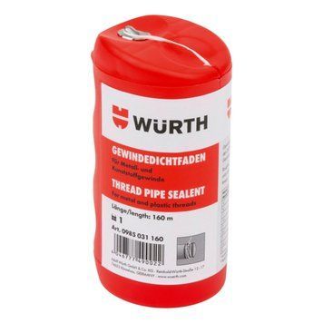 Шнур герметизации резьбы 160м ПАКЛЯ Д. ГЕРМЕТ. РЕЗ. PTFE Д. САНТЕХ. Wurth (0985031160)(1шт) 0985031160 фото