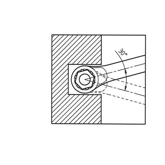 Двосторонній гайковий накидний ключ, глибокий вигин КЛЮЧ-накидні-ПОДВІЙНИЙ-17X19 ZEBRA Wurth ( 0713305179)(1шт) 0713305179 фото