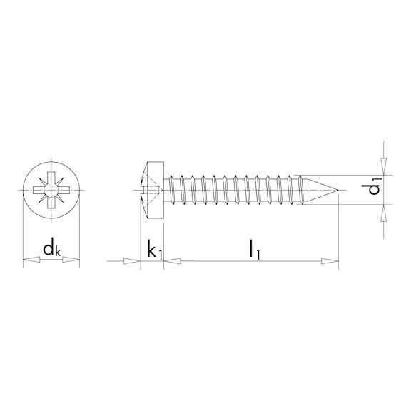 ISO 7049, нерж. ст. А2, б / покр., Ціл.скр. м, Z, ф. З Wurth ( 5051142019)(1000шт) 5051142019 фото