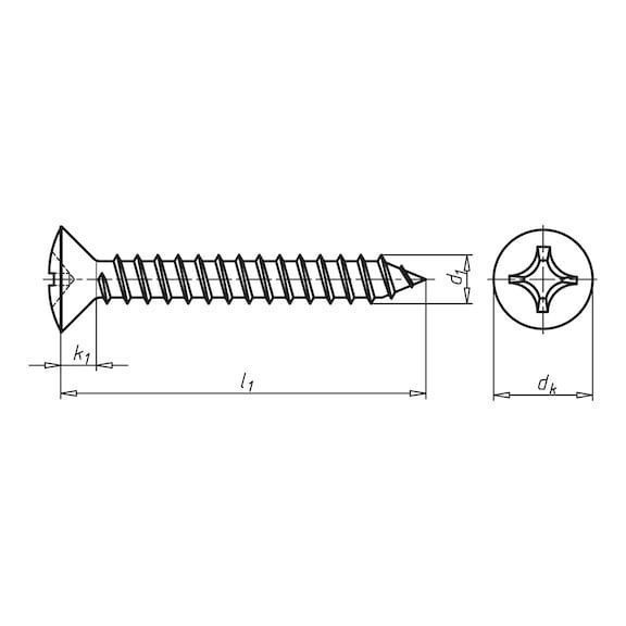 Саморез RSDCS-DIN7983-C-H2-(A2K)-4,2X25 WURTH (01174225)(100шт) 01174225 фото