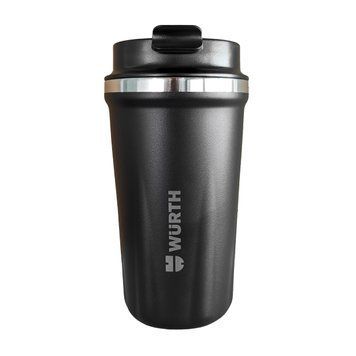 Термочашка з логотипом W&uuml;rth, нержавіюча сталь, чорна, 380 ml WURTH (0WGE105801)(1шт) 0WGE105801 фото