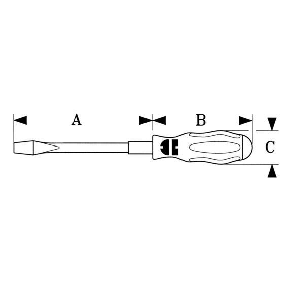 Отвертка шлицевая, VDE, SLIM-версия, 1,0X5,5X125, ZEBRA WURTH (061363155)(1шт) 061363155 фото
