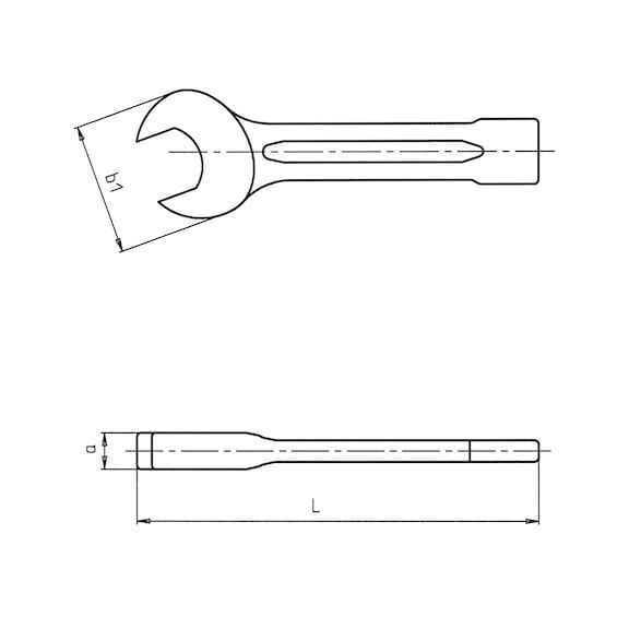 Ударный рожковый ключ DIN 133 SW36 WURTH (07152736)(1шт) 07152736 фото