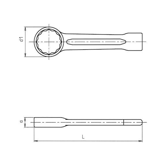 Ударный накидной ключ КЛЮЧ-НАКИДНОЙ-УДАРН.-DIN7444-SW41 Wurth (071526141)(1шт) 071526141 фото