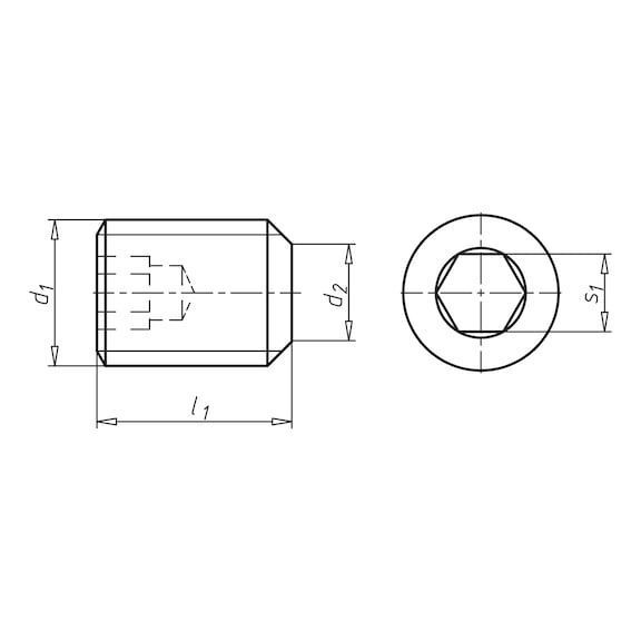 ISO 4029, сталь, 45H, без покрытия ВИНТ-УСТАН.-DIN916-45H-IS6-M12X16 Wurth (02541216)(100шт) 02541216 фото