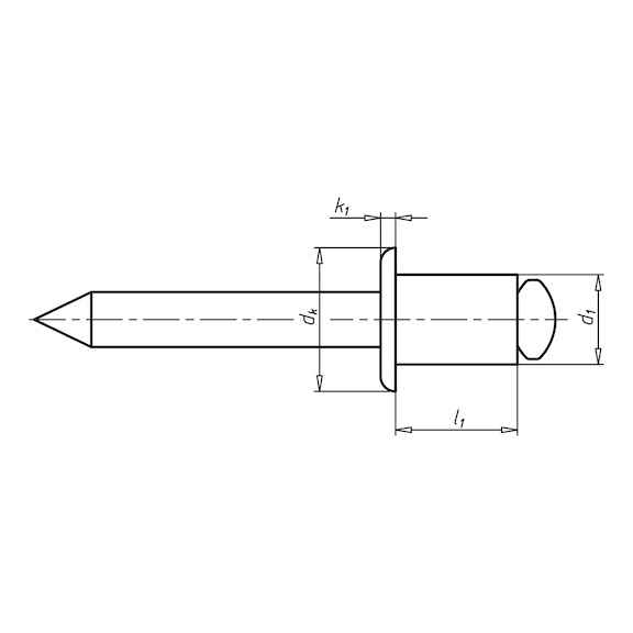 Заклепка витяж. з н-кр. гол. CU/ST-(-/A2K)-(3,5-4,5)-4X8 Wurth (09404 8)(500шт) 094048 фото