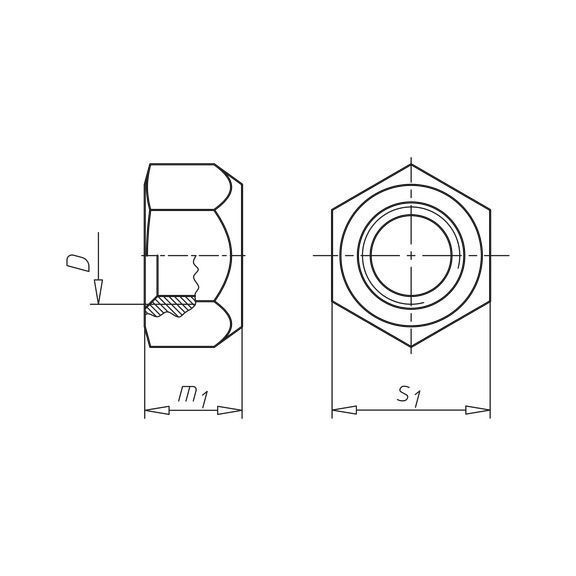 Гайка DIN980-V - 8 (A2K) - SW17, M10 Wurth (036910)(50шт) 036910 фото