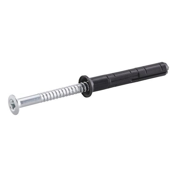 Дюбель-цвях SHARK&reg; HAMMER SK 8x120/80 Потайний комірець Біта PZ3 Дюбель: поліамід Цвях: оцинкована сталь Wurth ( 5906318120)(100шт) 5906318120 фото