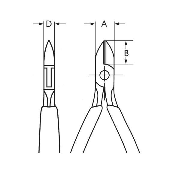 Бокорезы для электронного монтажа, скругленная форма, без скоса, L115 mm WURTH (07140738)(1шт) 07140738 фото