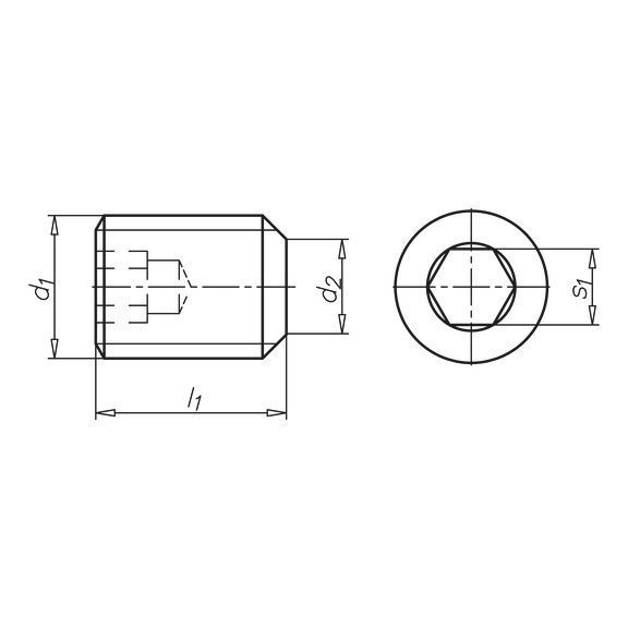 ISO 4026, сталь, 45H, без покрытия ВИНТ-УСТАН.-DIN913-45H-IS4-M8X10 Wurth (0255810)(100шт) 0255810 фото