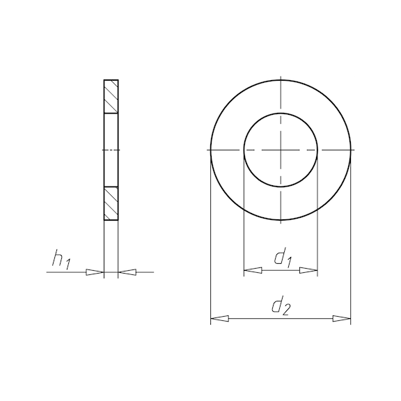 Шайба FEND-TOLDIN522-(A2K)-5,3X15X1,25 WURTH (0411515)(100шт) 0411515 фото
