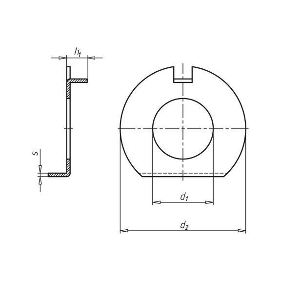 Шайба стопорная DIN432-13X30X1,2 WURTH (0433012)(100шт) 0433012 фото
