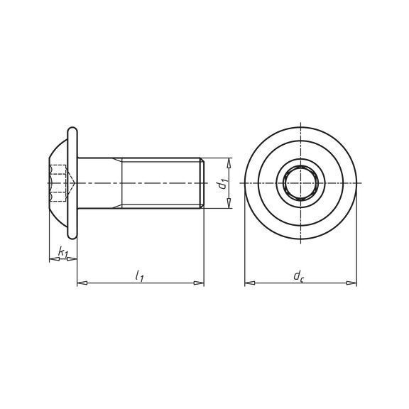 ISO 7380-2, сталь, класс прочности 010.9, без покрытия ВИНТ-AE7380-10.9-IS3-M5X12 Wurth (006003512)(100шт) 006003512 фото