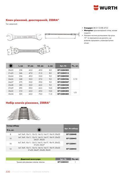 Пластиковий тримач для ключів під 12 штук Wurth ( 0713304431)(1шт) 0713304431 фото
