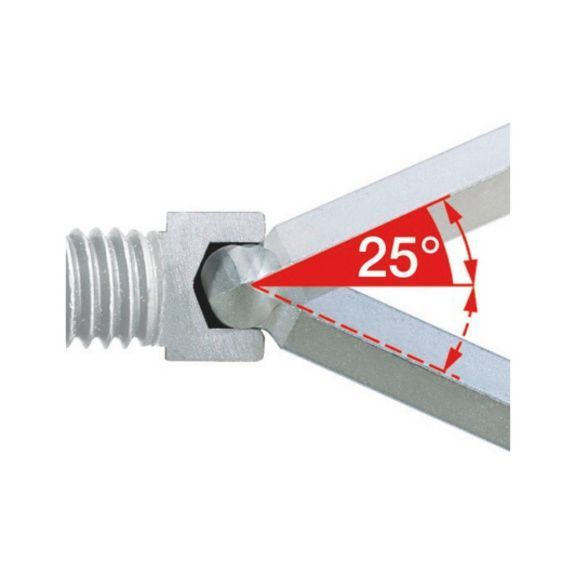 Ключ Г-образный HEX с шариком, удлиненный, SW10, L221 mm, ZEBRA WURTH (07154010)(1шт) 07154010 фото