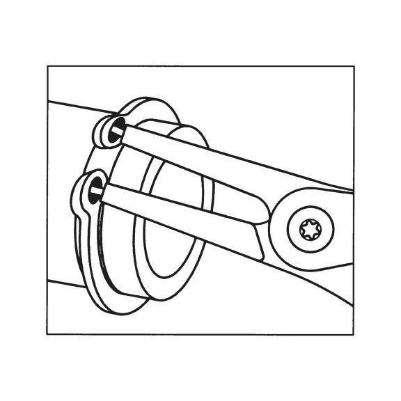 Знімач стопорних кілець для валів, ТИП B-(85-140MM) Wurth (071402 20)(1шт) 07140220 фото