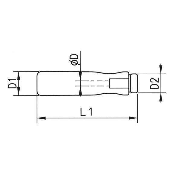 Рукоятка для напилка, дерев'яна, DIN395, 140/350 mm WURTH (07146161)(1шт) 07146161 фото
