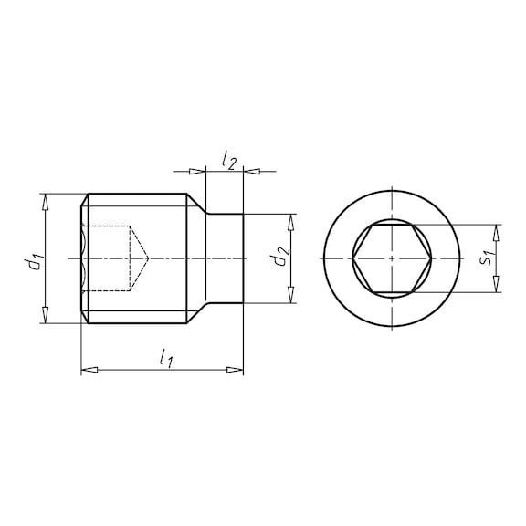 ISO 4028, нержавіюча сталь, A2 21H, без покриття ГВИНТ-УСТАНОВ.-DIN915-A1-IS4-M8X16 Wurth ( 0222816)(100шт) 0222816 фото