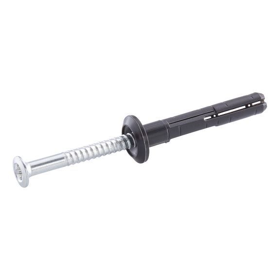 Дюбель-гвоздь SHARK&reg; HAMMER PK 6x40/10 Полукруглый буртик Бита PZ2 Дюбель: полиамид Гвоздь: оцинкованная сталь Wurth (590632640)(100шт) 590632640 фото